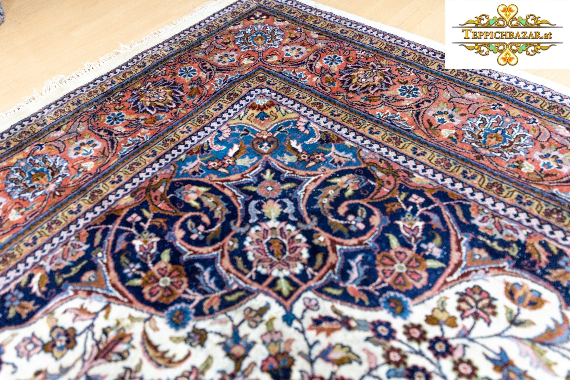 Orientteppich Ghom 291 x 196 cm Wolle handgeknüpft