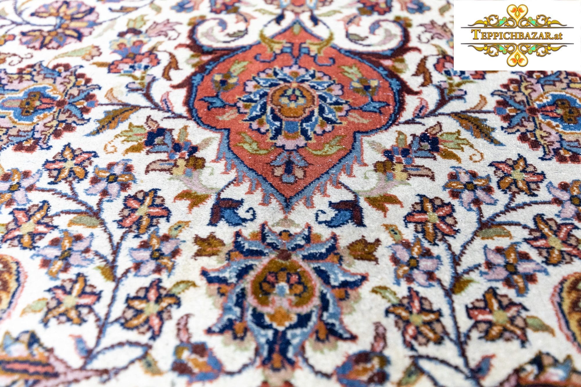 Orientteppich Ghom 291 x 196 cm Wolle handgeknüpft