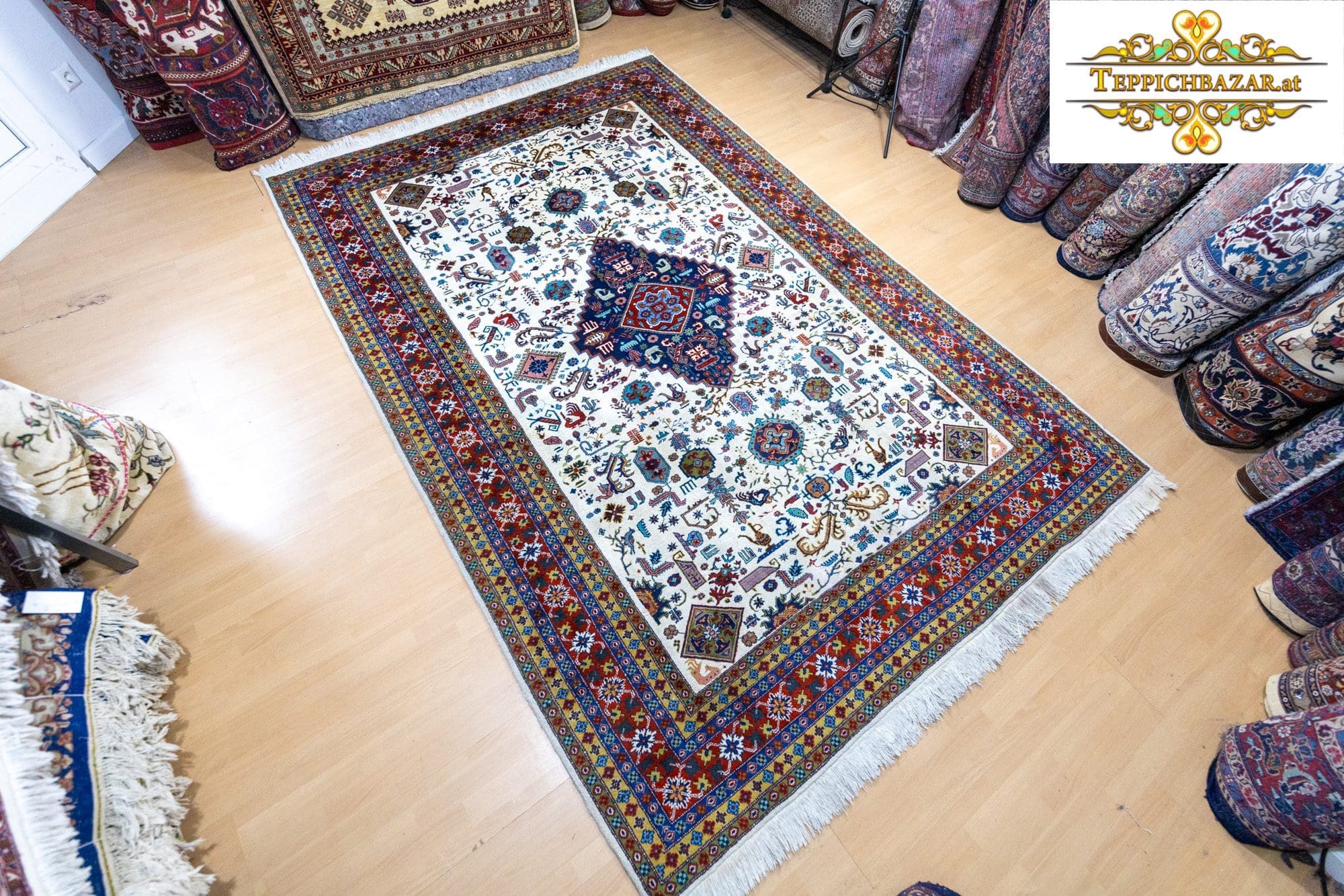Perserteppich Täbriz ca 299x201cm Schurwolle handgeknüpft