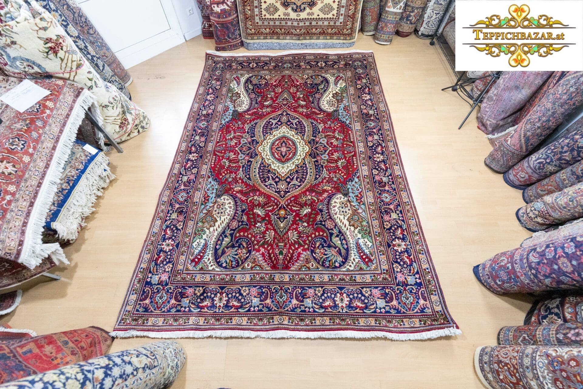 Perserteppich Täbriz ca 296 x 210 cm Schurwolle handgeknüpft