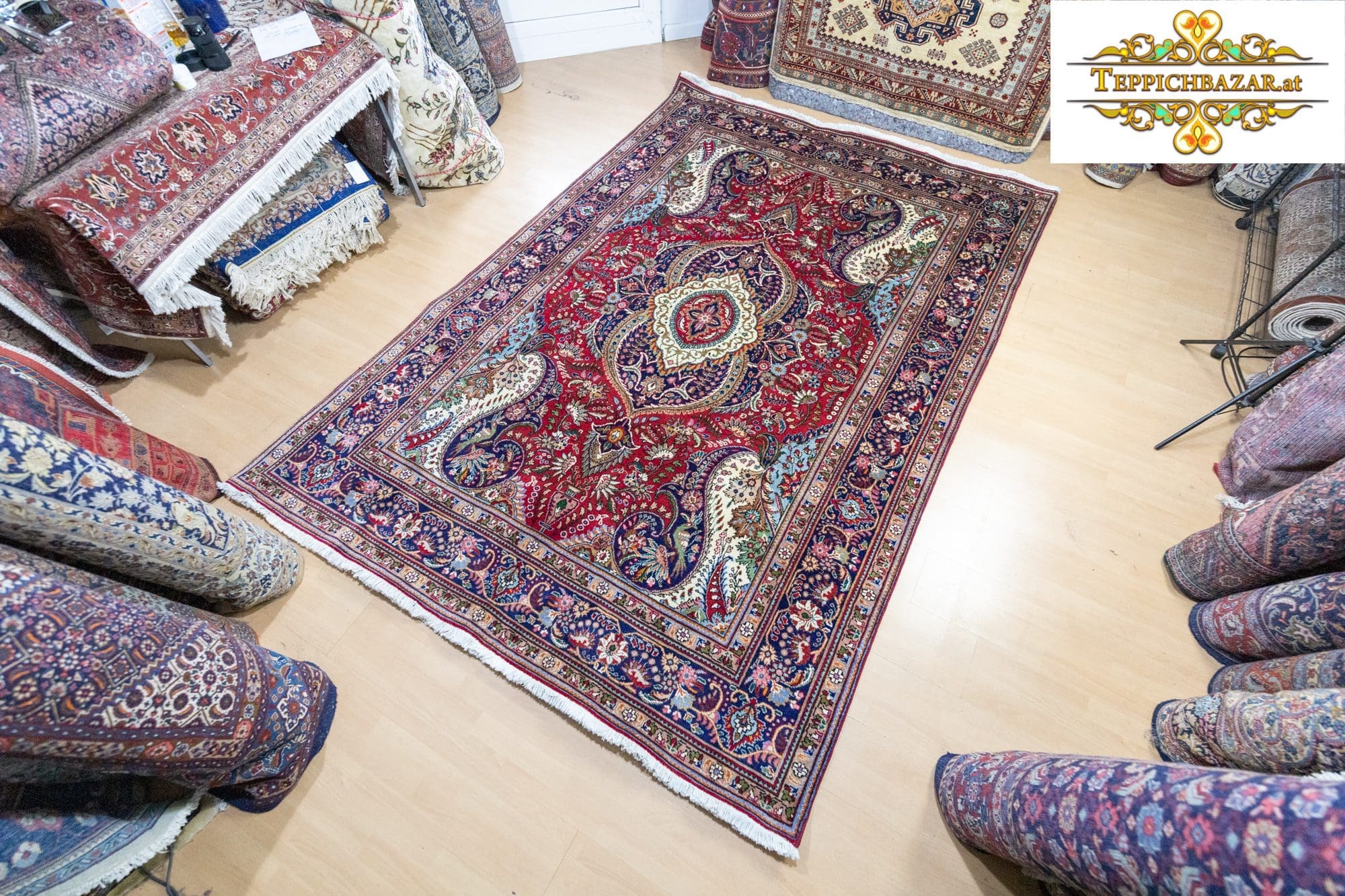 Perserteppich Täbriz ca 296 x 210 cm Schurwolle handgeknüpft