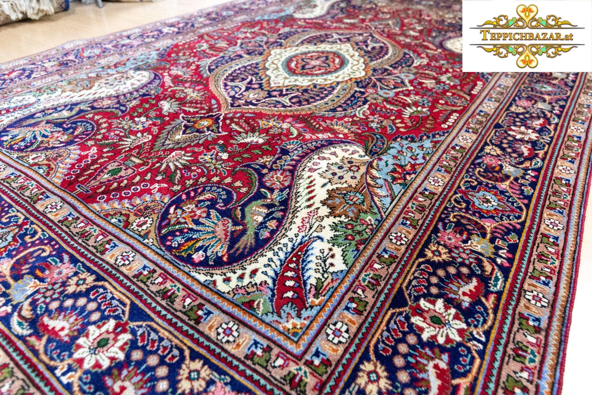 Perserteppich Täbriz ca 296 x 210 cm Schurwolle handgeknüpft