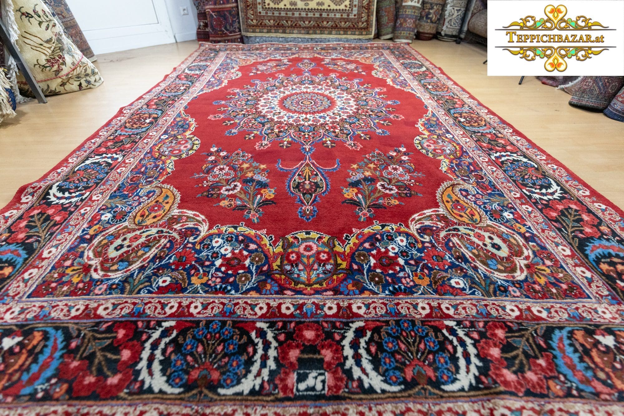 Perserteppich Moud 341x218 cm Schurwolle handgeknüpft