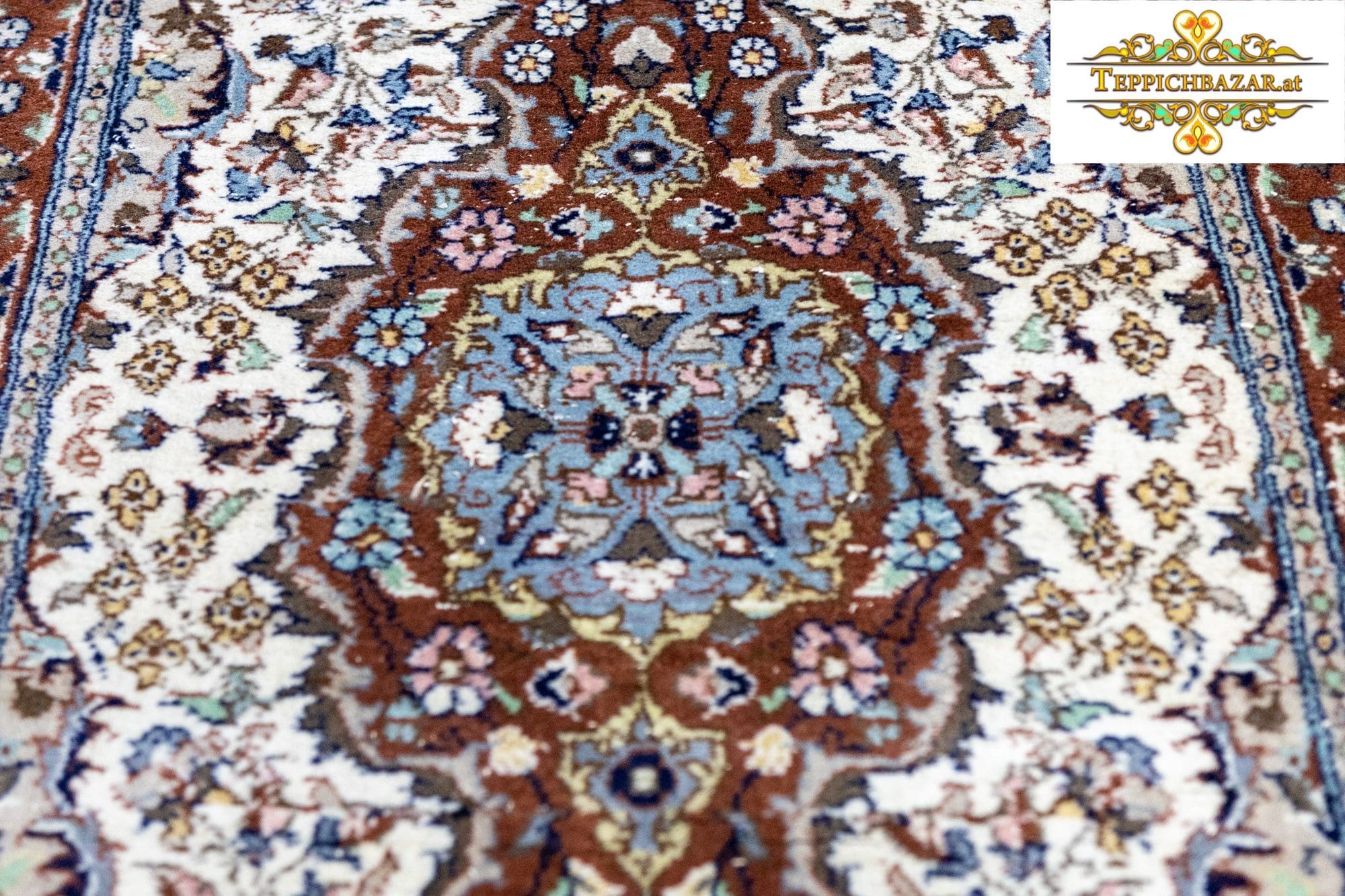 Orientteppich Indien 239 x 62 cm Wolle handgeknüpft (Verkauft)