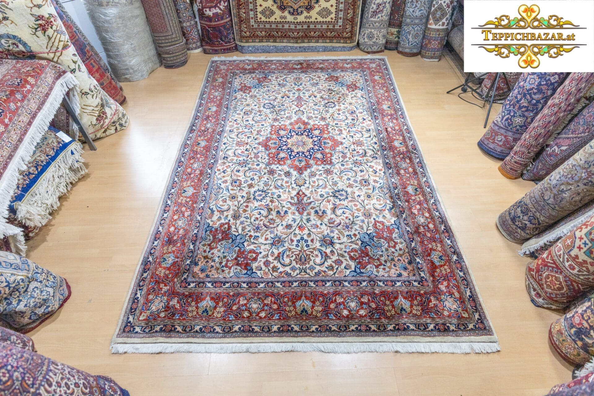 Orientteppich Sarough 310x200cm Wolle handgeknüpft