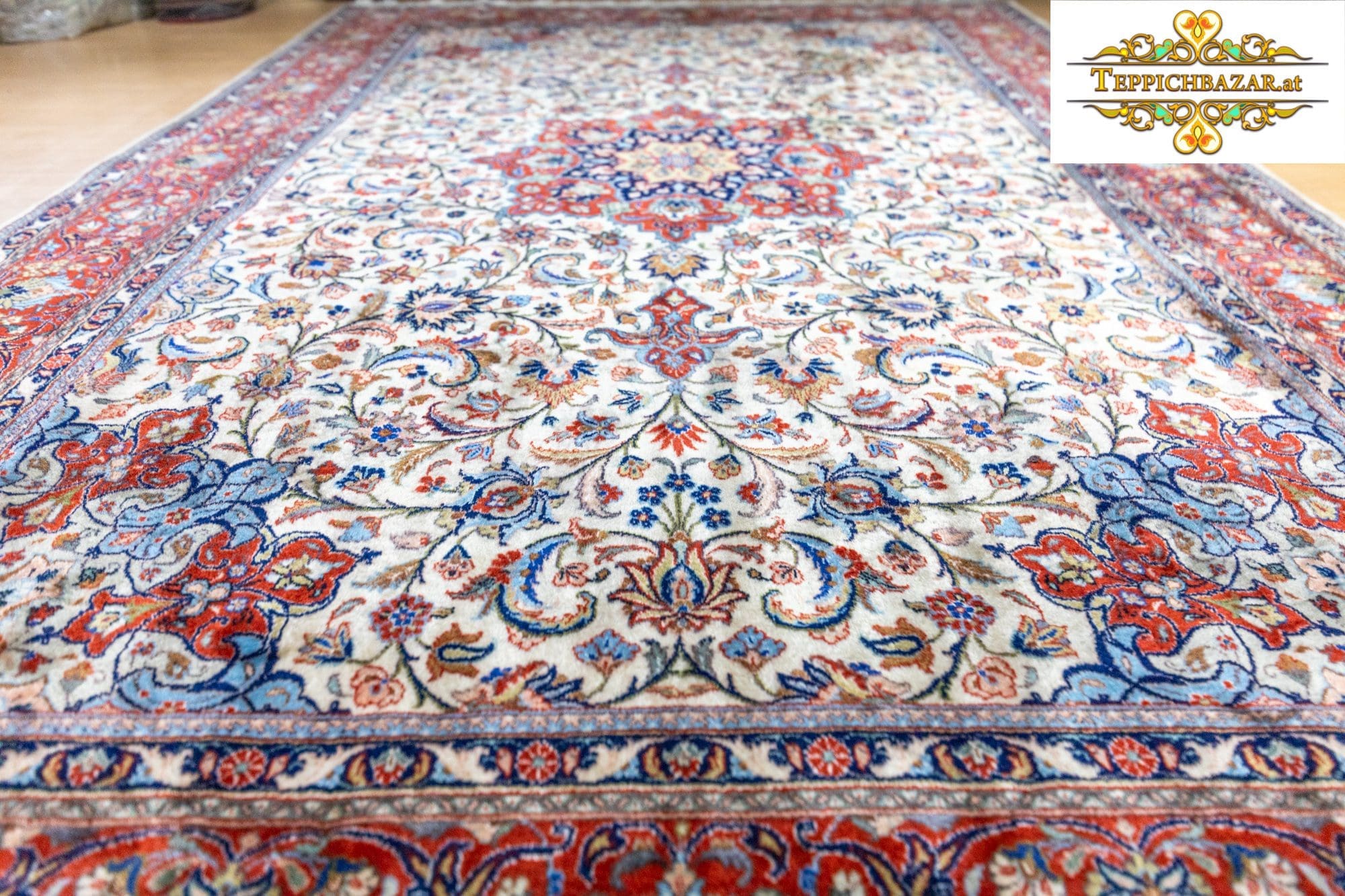 Orientteppich Sarough 310x200cm Wolle handgeknüpft