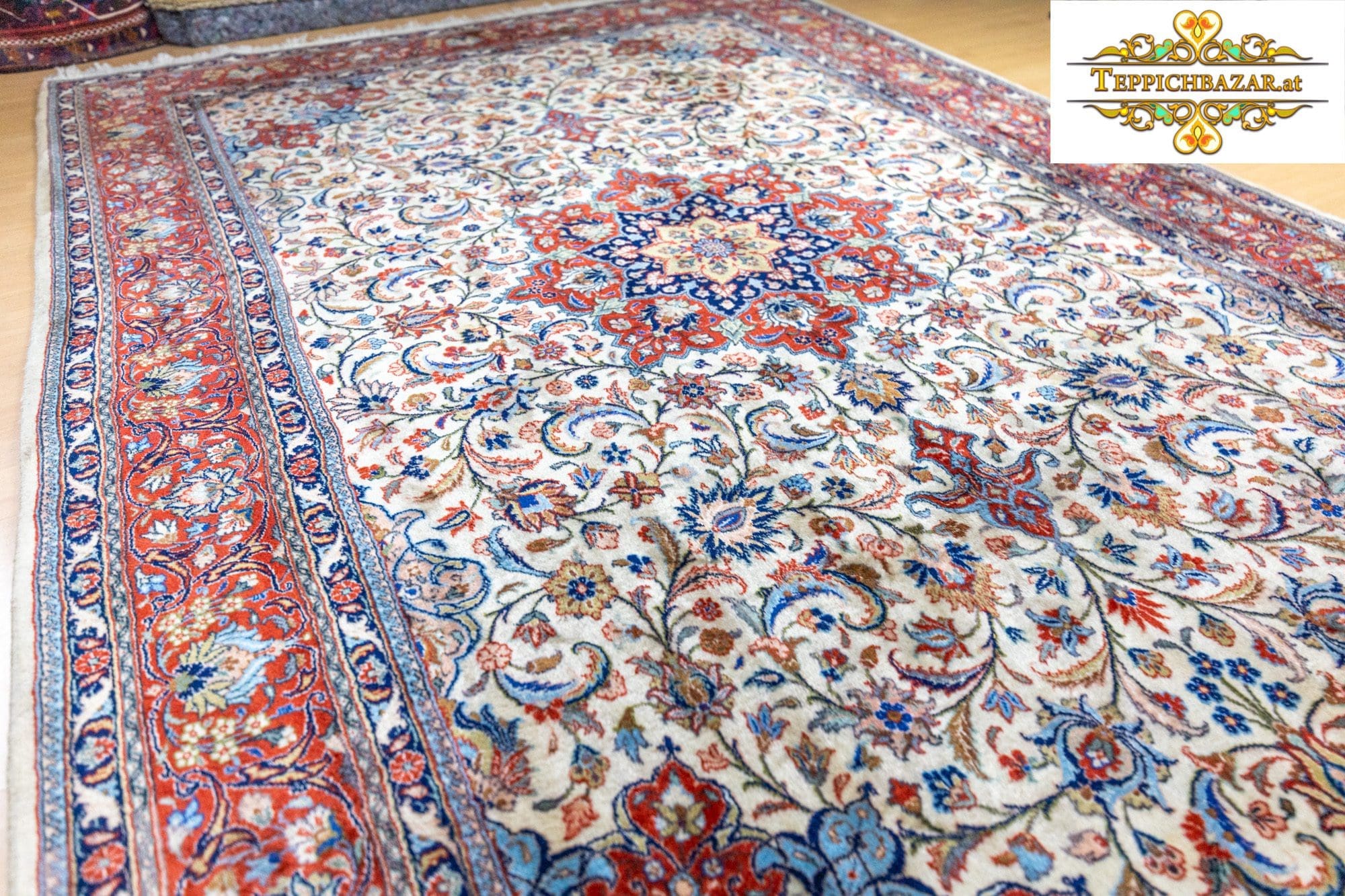 Orientteppich Sarough 310x200cm Wolle handgeknüpft