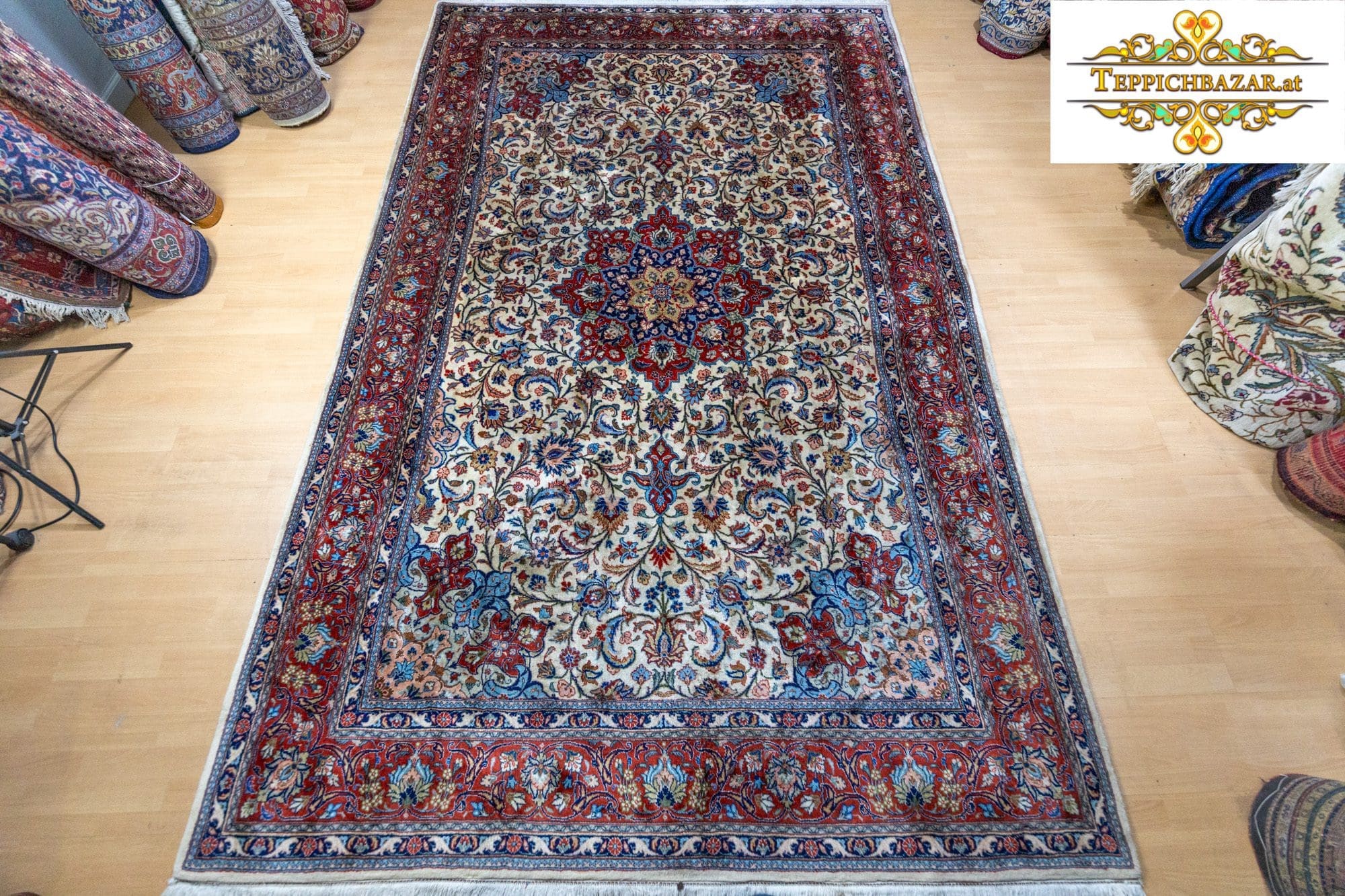Orientteppich Sarough 310x200cm Wolle handgeknüpft