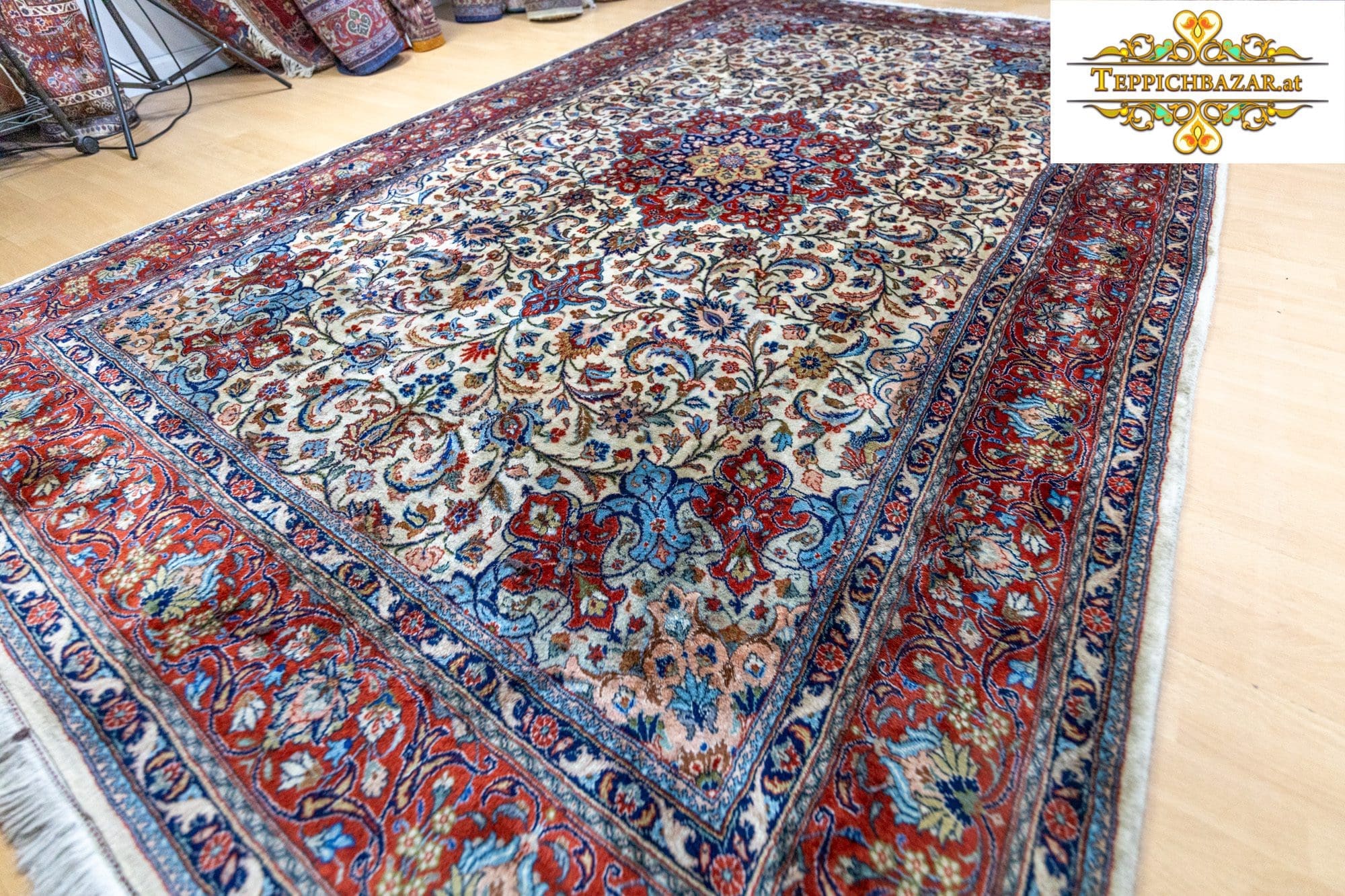Orientteppich Sarough 310x200cm Wolle handgeknüpft