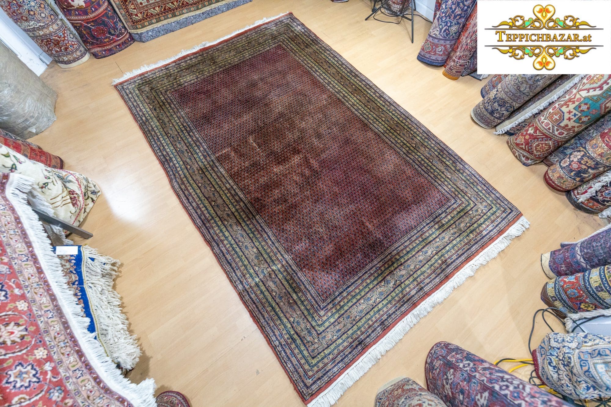 Orientteppich Sarough 295x195cm Wolle handgeknüpft