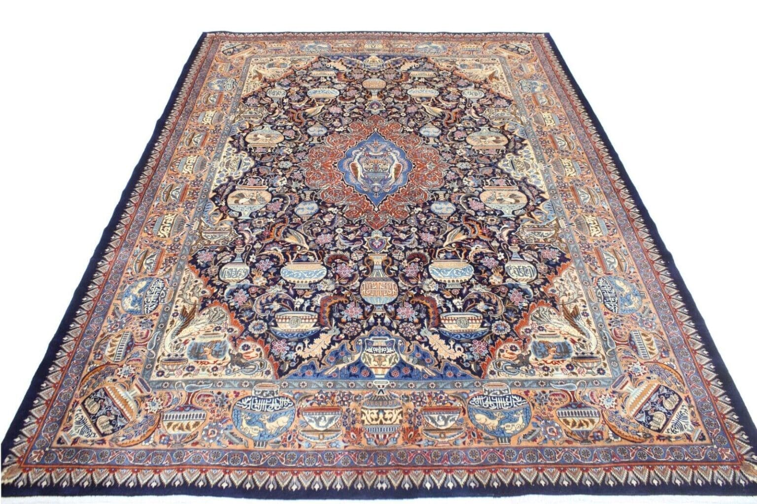 Perserteppich Kashmar 400 x 296 cm Wolle handgeknüpft