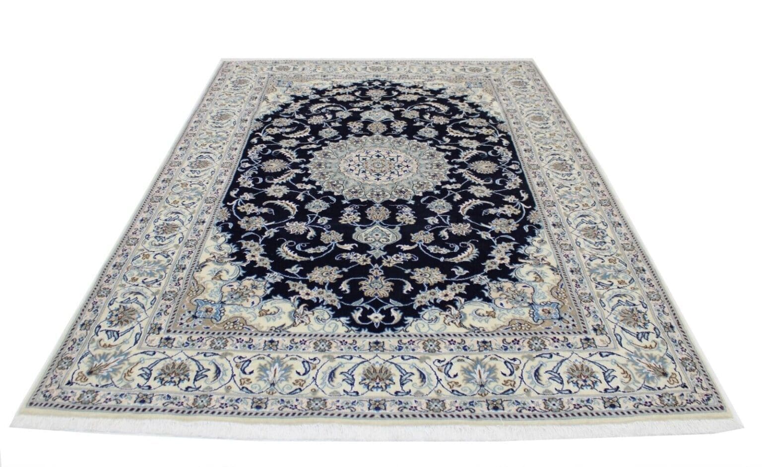 h1-originaler-perserteppich-nain-kashmari-neuer-teppich-in-top-zustand-292-1 Perserteppich Nain 292 x 194 cm Wolle handgeknüpft