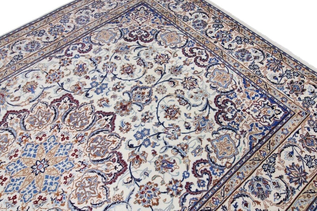 Perserteppich Nain 313 x 203 cm Seide handgeknüpft