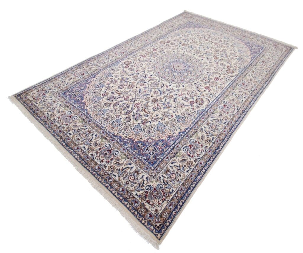 Perserteppich Nain 301 x 200 cm Seide handgeknüpft