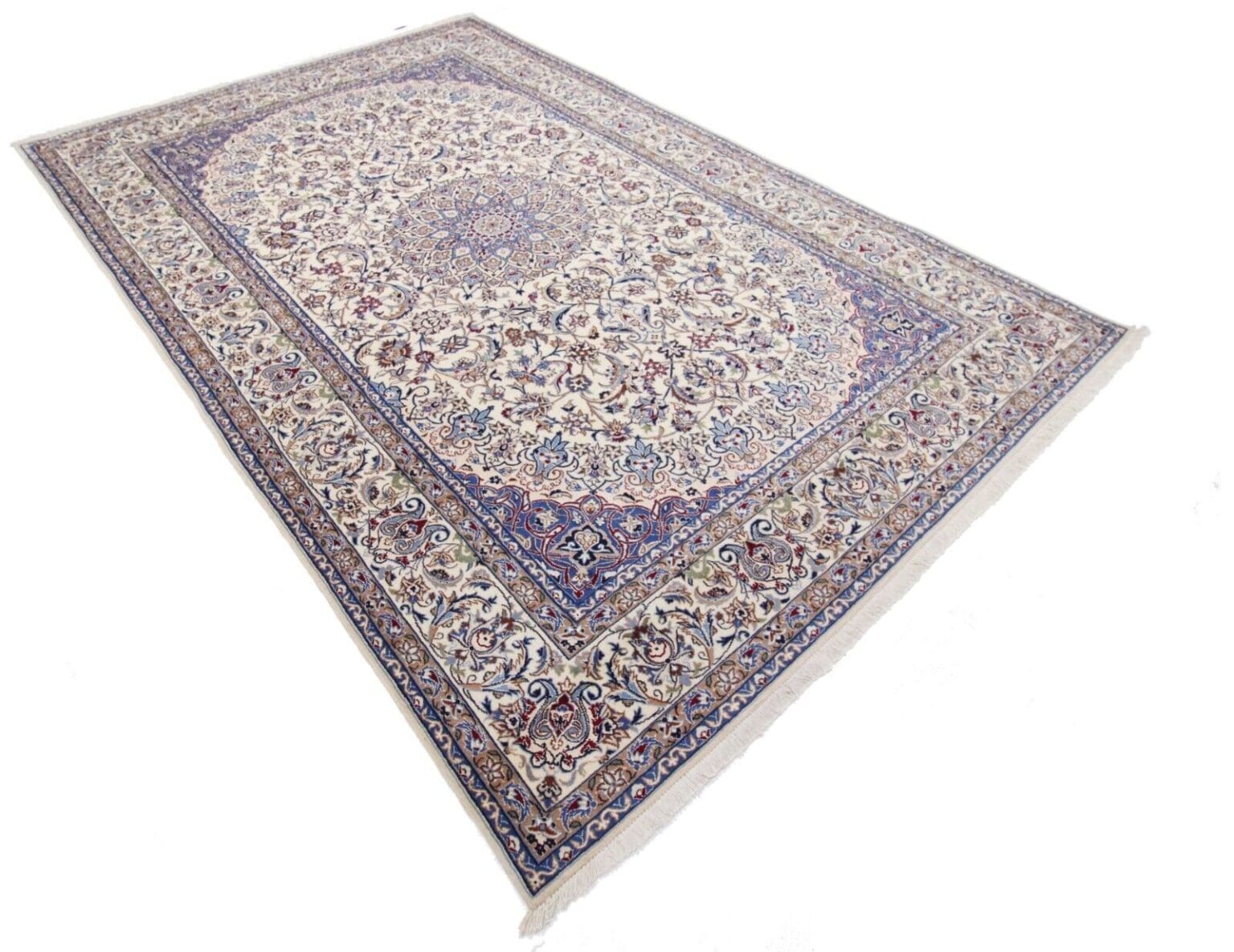 Perserteppich Nain 301 x 200 cm Seide handgeknüpft