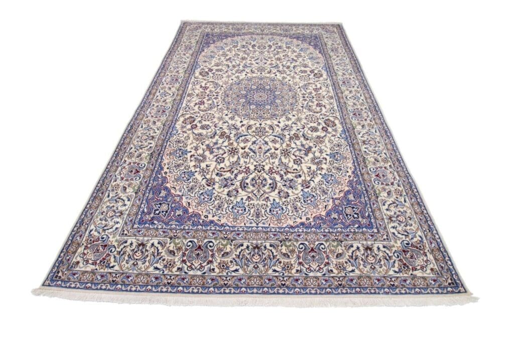 Perserteppich Nain 301 x 200 cm Seide handgeknüpft