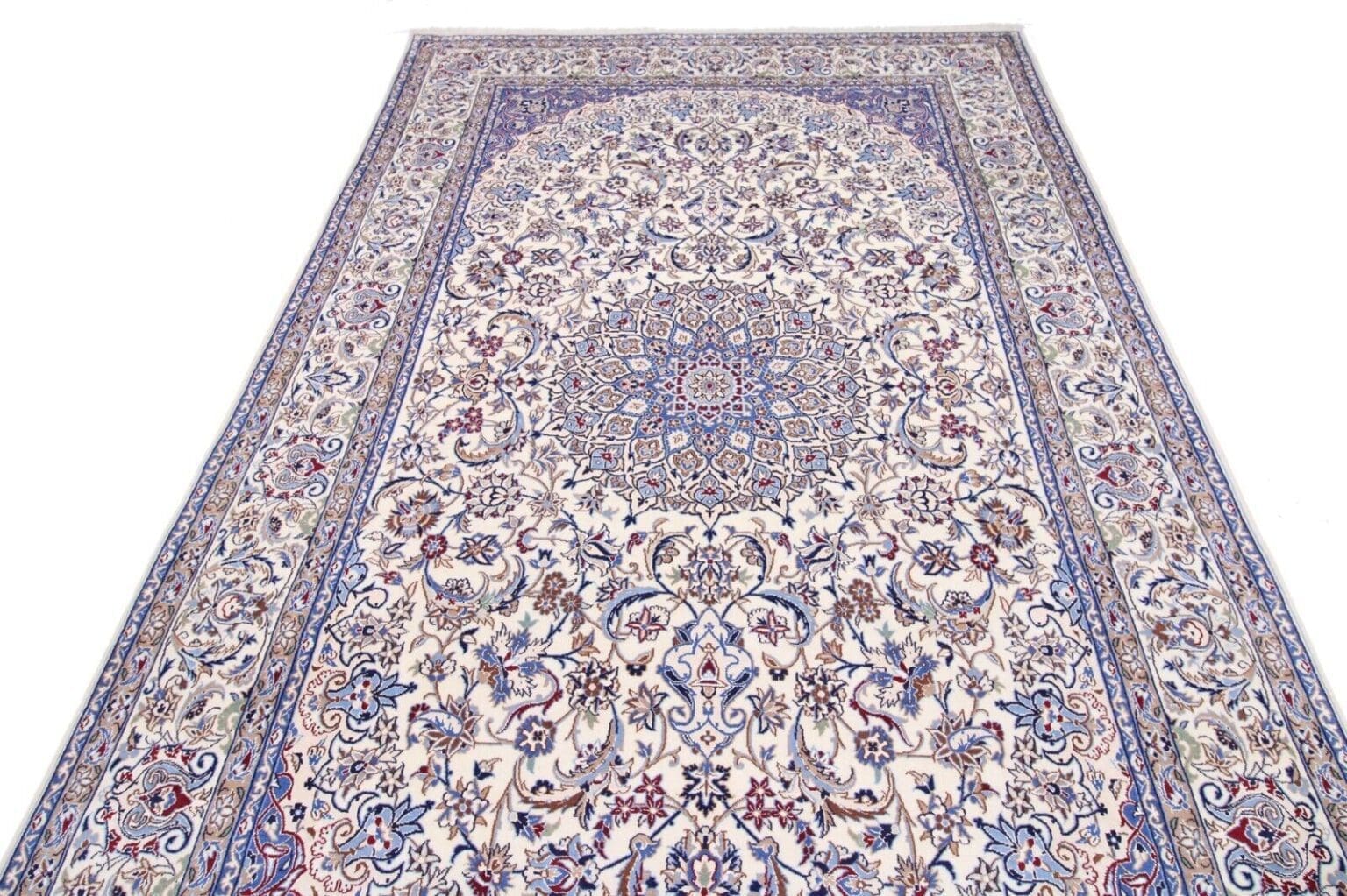 Perserteppich Nain 301 x 200 cm Seide handgeknüpft