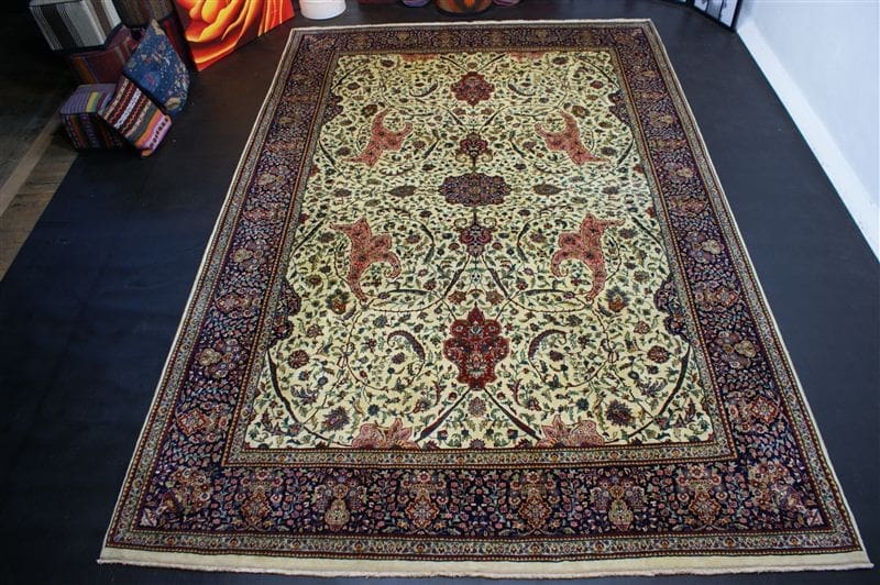 Orientteppich Agra ca 368 x 249 cm Wolle handgeknüpft
