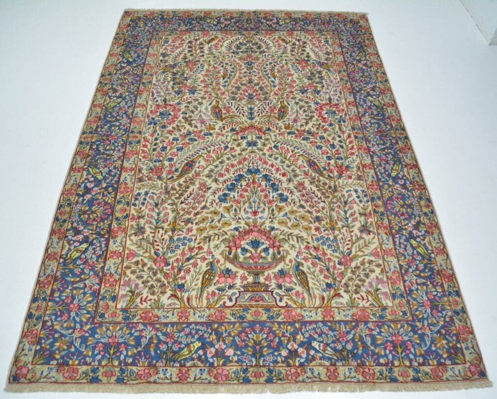 nr-ec2558-original-kerman-teppich-aus-wolle-handgeknupft-ca-297-x-197-cm-3 Perserteppich Kerman 297 x 197 cm Wolle handgeknüpft
