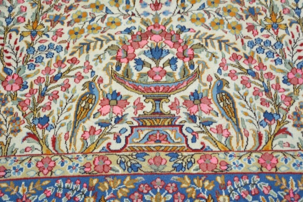 nr-ec2558-original-kerman-teppich-aus-wolle-handgeknupft-ca-297-x-197-cm-6 Perserteppich Kerman 297 x 197 cm Wolle handgeknüpft