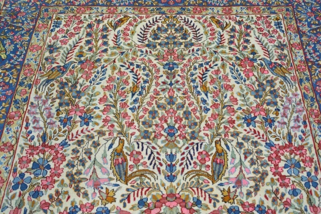 nr-ec2558-original-kerman-teppich-aus-wolle-handgeknupft-ca-297-x-197-cm-7 Perserteppich Kerman 297 x 197 cm Wolle handgeknüpft
