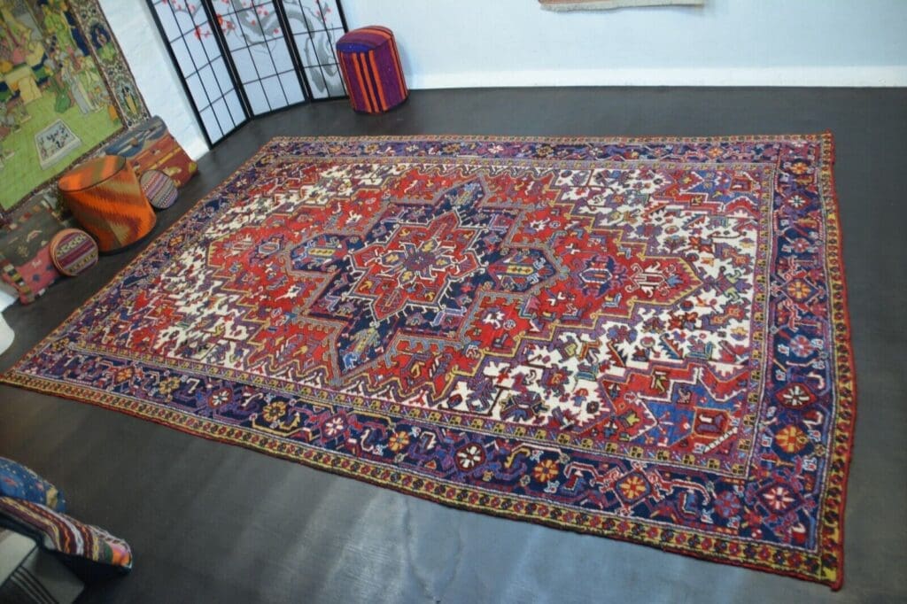 Perserteppich Heriz ca 341 x 242 cm Wolle handgeknüpft