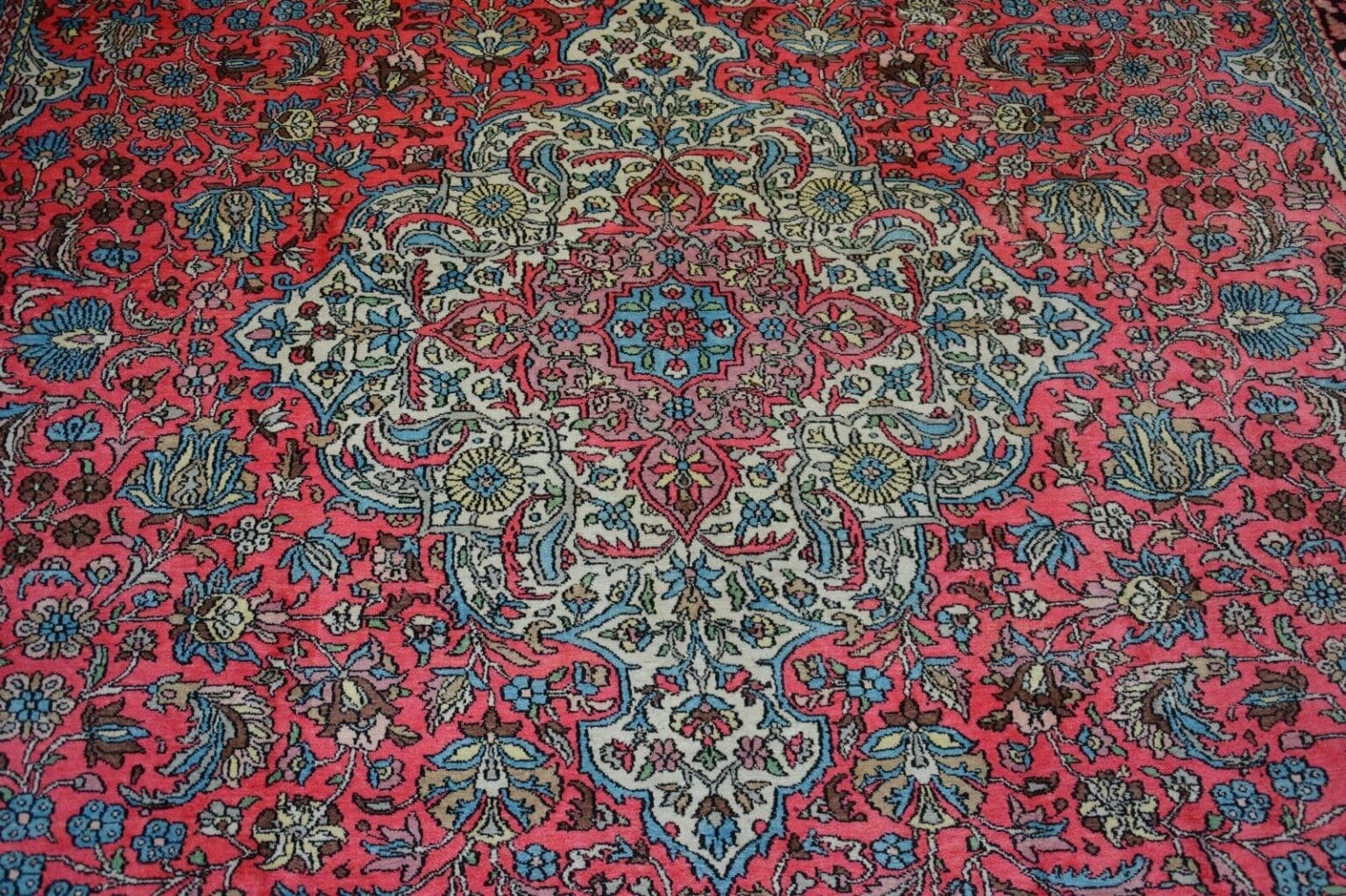nr-48-handgeknupfter-original-teppich-aus-kaschmir-und-seide-fein-ca-373-3 Orientteppich ca. 373 x 273 cm Seide handgeknüpft
