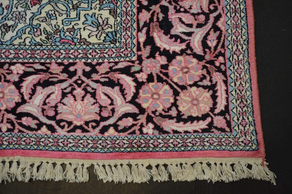 nr-48-handgeknupfter-original-teppich-aus-kaschmir-und-seide-fein-ca-373-6 Orientteppich ca. 373 x 273 cm Seide handgeknüpft