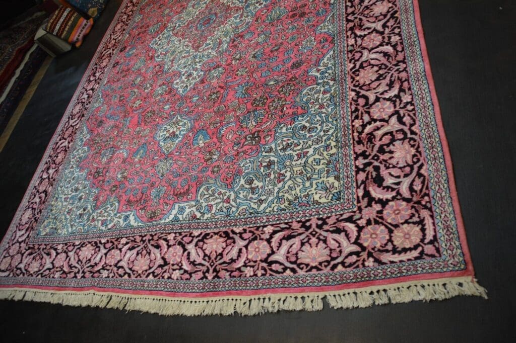 nr-48-handgeknupfter-original-teppich-aus-kaschmir-und-seide-fein-ca-373-7 Orientteppich ca. 373 x 273 cm Seide handgeknüpft