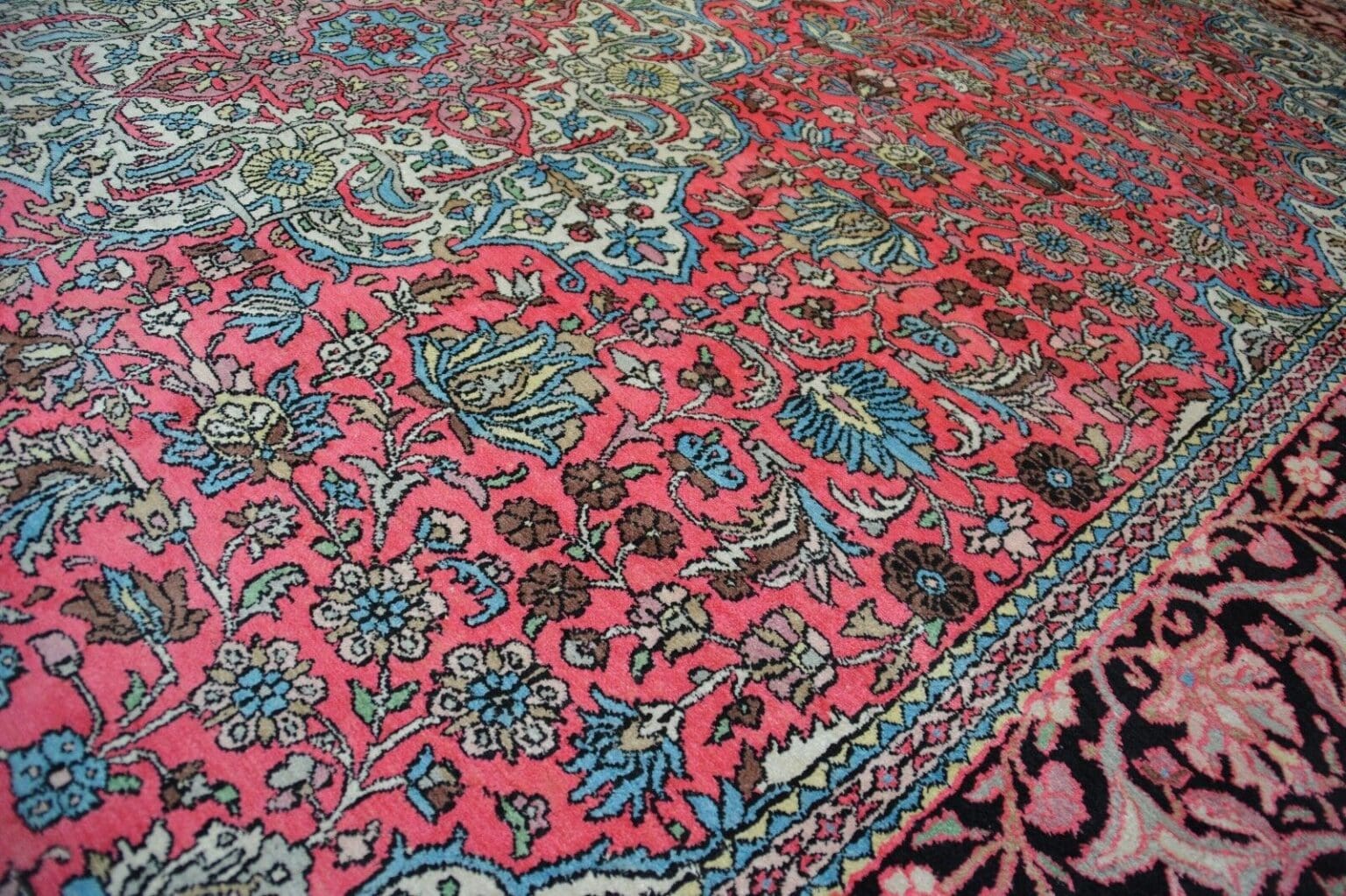 nr-48-handgeknupfter-original-teppich-aus-kaschmir-und-seide-fein-ca-373-9 Orientteppich ca. 373 x 273 cm Seide handgeknüpft