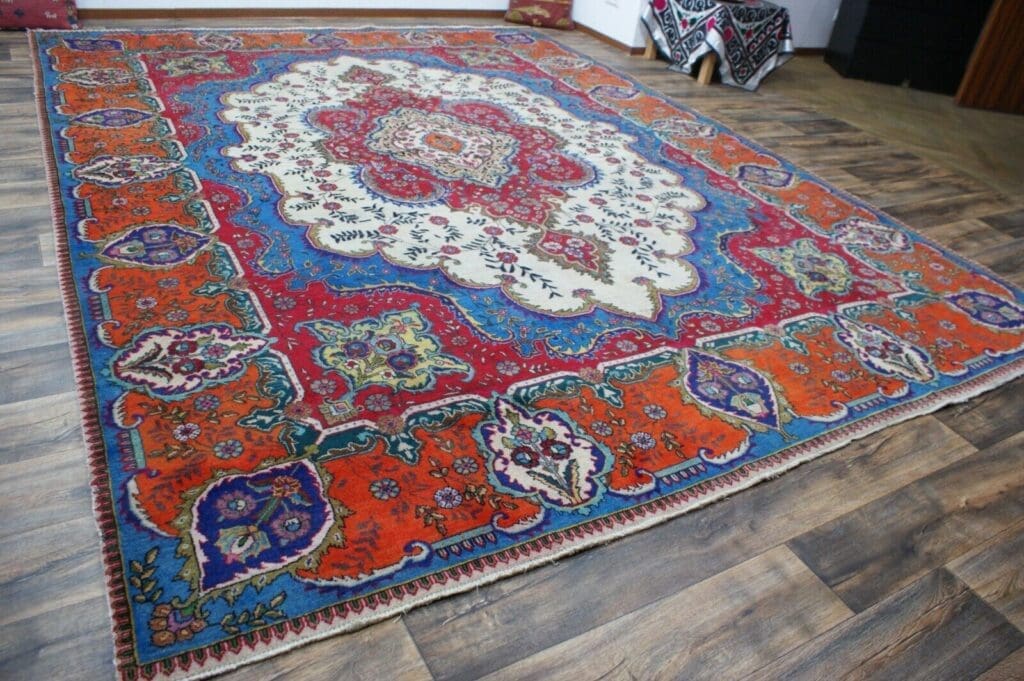 Perserteppich Tabriz ca 388 x 295 cm Wolle handgeknüpft