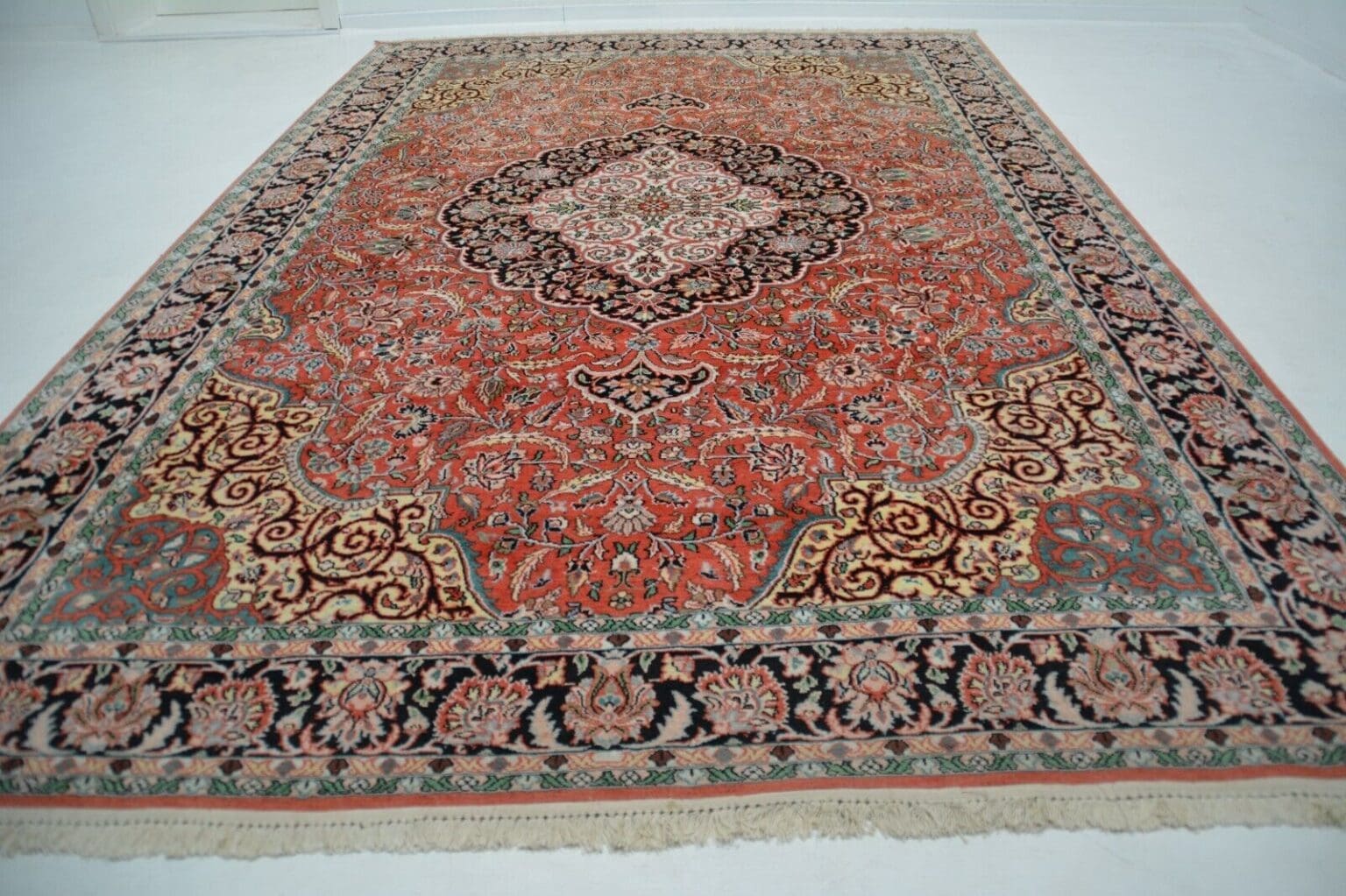 Orientteppich Indien ca. 314 x 212 cm Seide handgeknüpft
