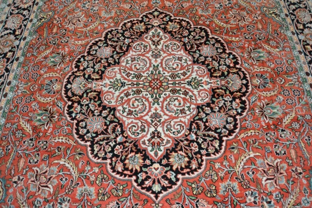 Orientteppich Indien ca. 314 x 212 cm Seide handgeknüpft