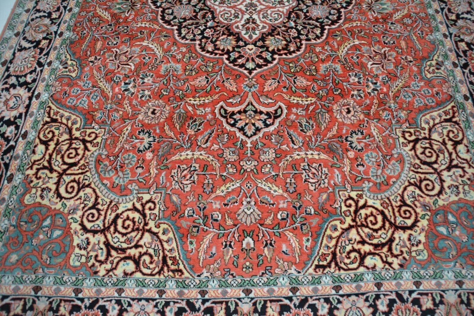 Orientteppich Indien ca. 314 x 212 cm Seide handgeknüpft