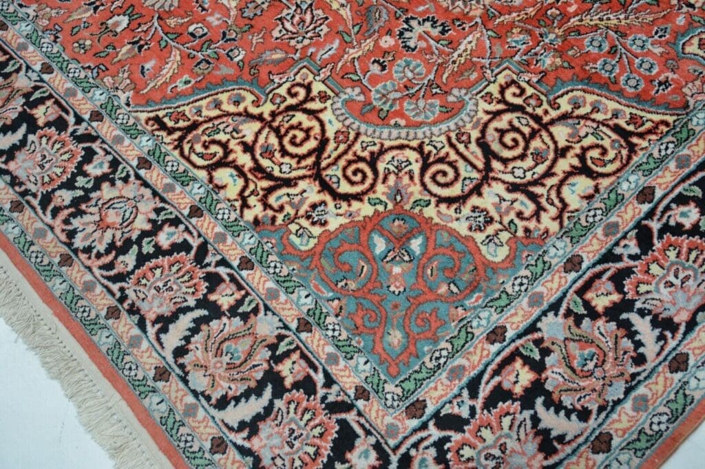 Orientteppich Indien ca. 314 x 212 cm Seide handgeknüpft