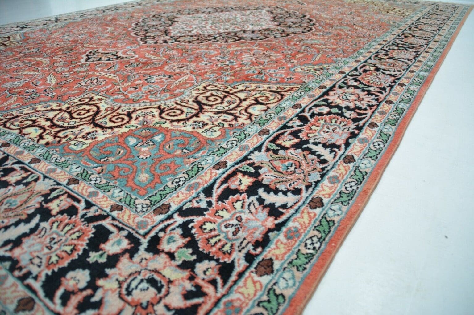 Orientteppich Indien ca. 314 x 212 cm Seide handgeknüpft