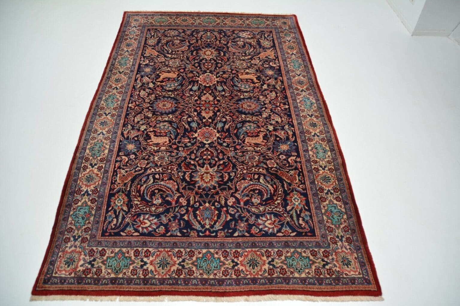 antiker-handgeknupfter-teppich-sarugh-aus-wolle-nr-c4162-ca-302-x-187-cm-1 Perserteppich Sarugh Farahan ca 302 x 187 cm handgeknüpft