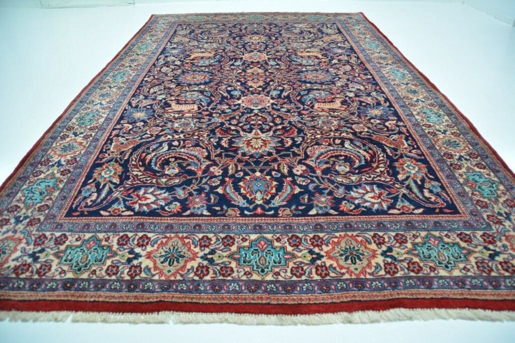 antiker-handgeknupfter-teppich-sarugh-aus-wolle-nr-c4162-ca-302-x-187-cm-2 Perserteppich Sarugh Farahan ca 302 x 187 cm handgeknüpft