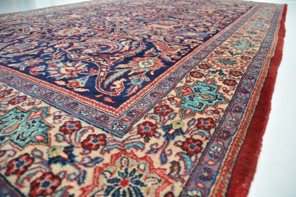 antiker-handgeknupfter-teppich-sarugh-aus-wolle-nr-c4162-ca-302-x-187-cm-7 Perserteppich Sarugh Farahan ca 302 x 187 cm handgeknüpft