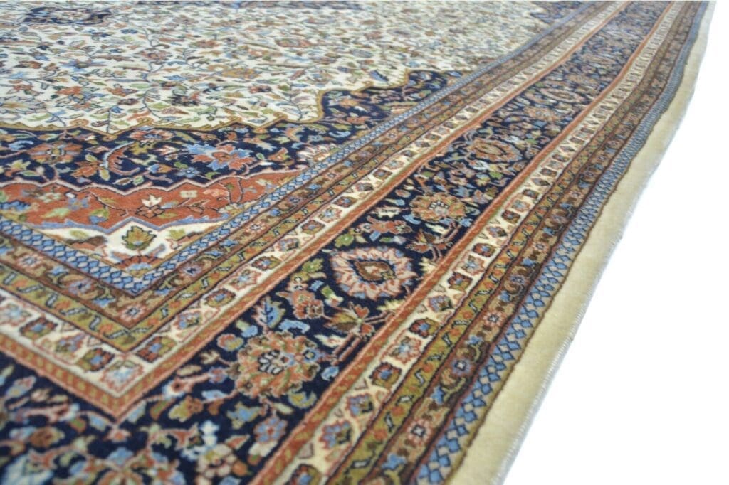 nr-eck4496-handgeknupfter-indischer-wollteppich-aus-kaschmir-ca-344-x-250-cm-6 Orientteppich Indien 344 x 250 cm Wolle handgeknüpft