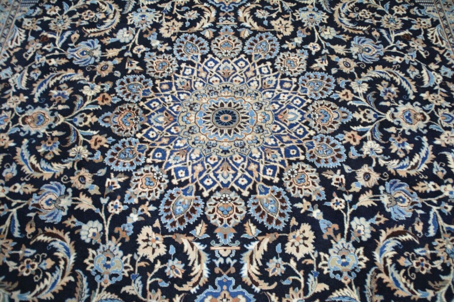 nr-c3963-handgeknupfter-original-kashan-teppich-aus-wolle-ca-407-x-299-cm-3 Perserteppich Kashan ca 407 x 299 cm Wolle handgeknüpft