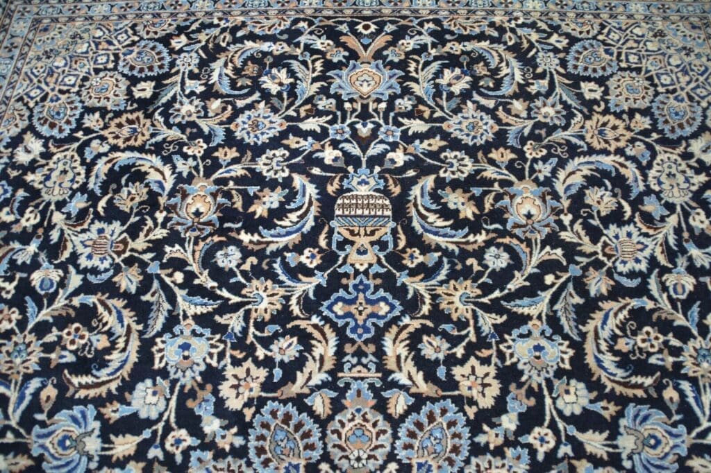 nr-c3963-handgeknupfter-original-kashan-teppich-aus-wolle-ca-407-x-299-cm-4 Perserteppich Kashan ca 407 x 299 cm Wolle handgeknüpft