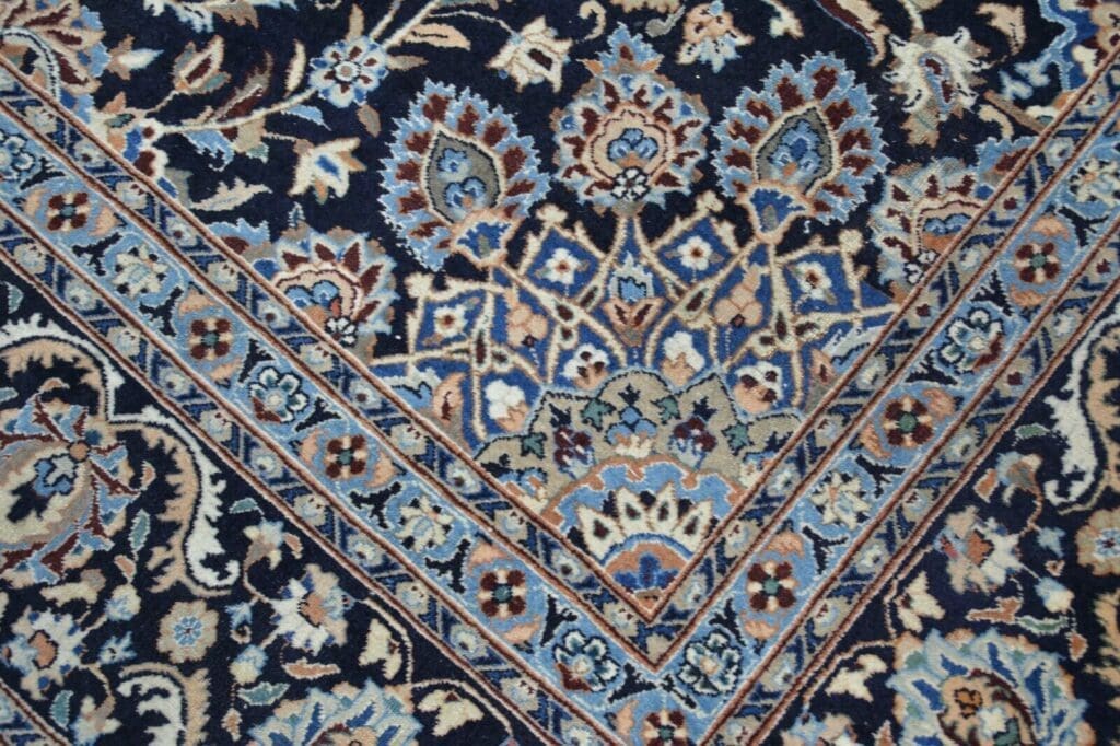 nr-c3963-handgeknupfter-original-kashan-teppich-aus-wolle-ca-407-x-299-cm-7 Perserteppich Kashan ca 407 x 299 cm Wolle handgeknüpft