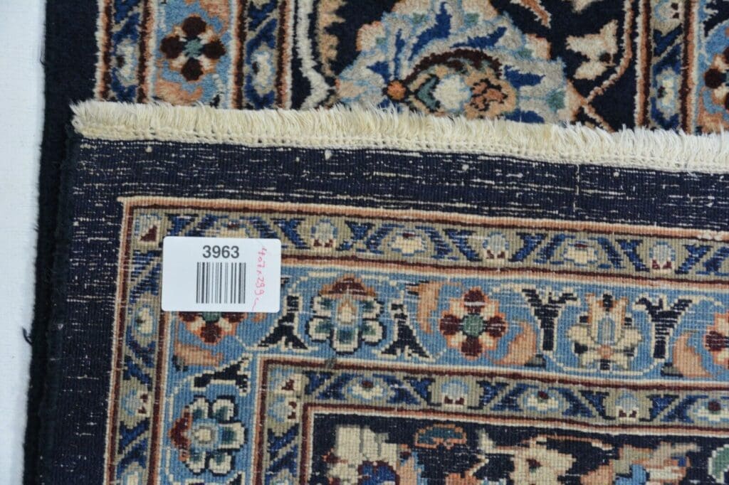 nr-c3963-handgeknupfter-original-kashan-teppich-aus-wolle-ca-407-x-299-cm-8 Perserteppich Kashan ca 407 x 299 cm Wolle handgeknüpft