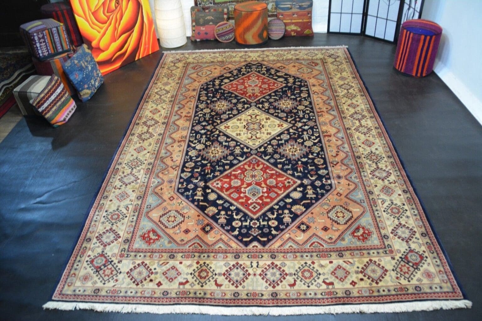 Perserteppich Semnan 321 x 214 cm Wolle handgeknüpft