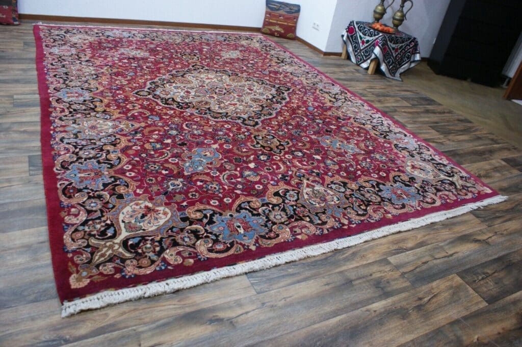 Perserteppich Mashad ca. 352 x 263 cm Wolle handgeknüpft