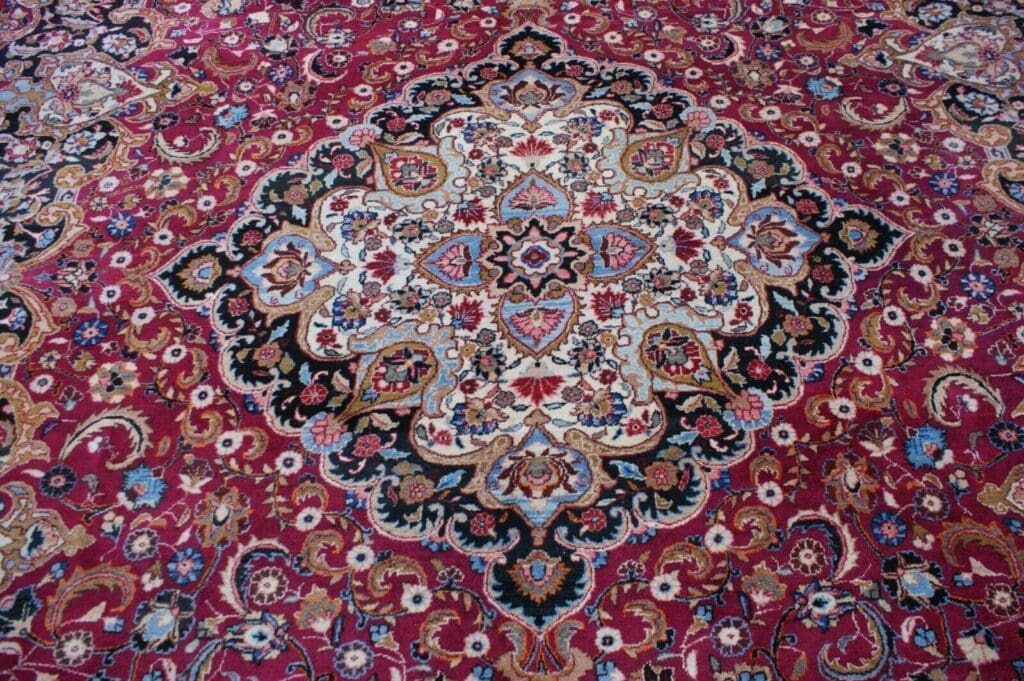 Perserteppich Mashad ca. 352 x 263 cm Wolle handgeknüpft