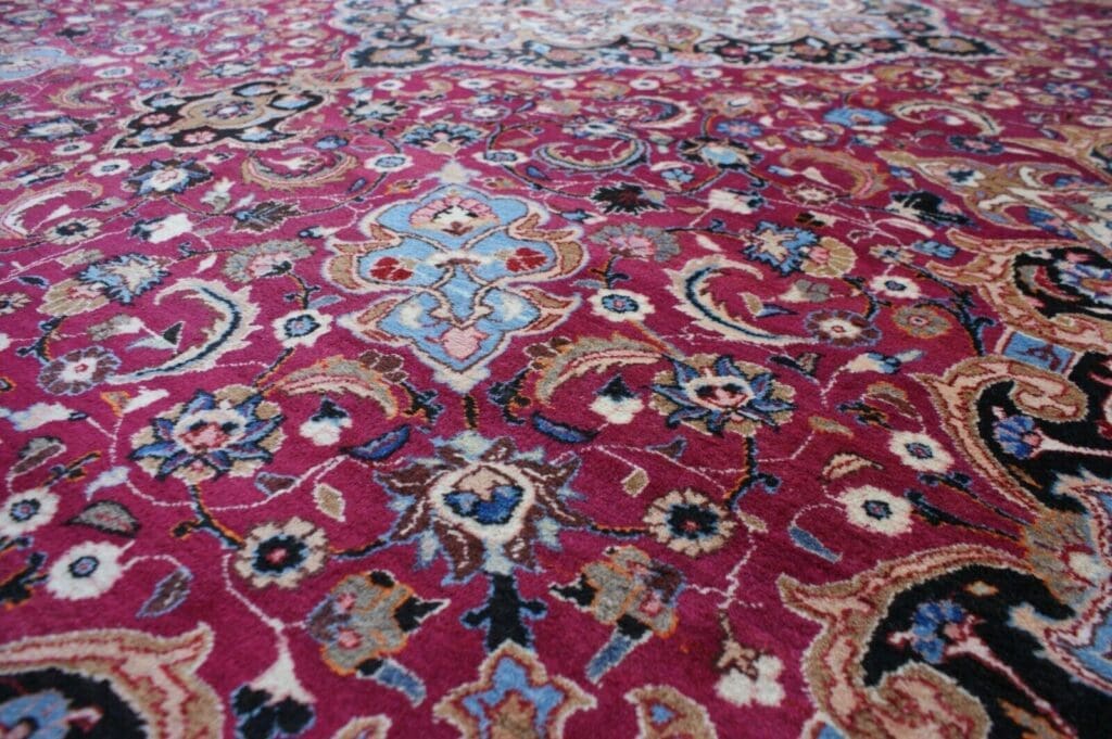 Perserteppich Mashad ca. 352 x 263 cm Wolle handgeknüpft