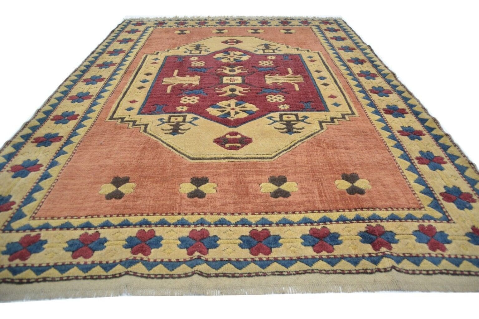 eck4362-handgeknupfter-original-kars-kazak-teppich-aus-der-turkei-wolle-ca-1 Orientteppich Kars Kazak 283 x 200 cm Wolle handgeknüpft