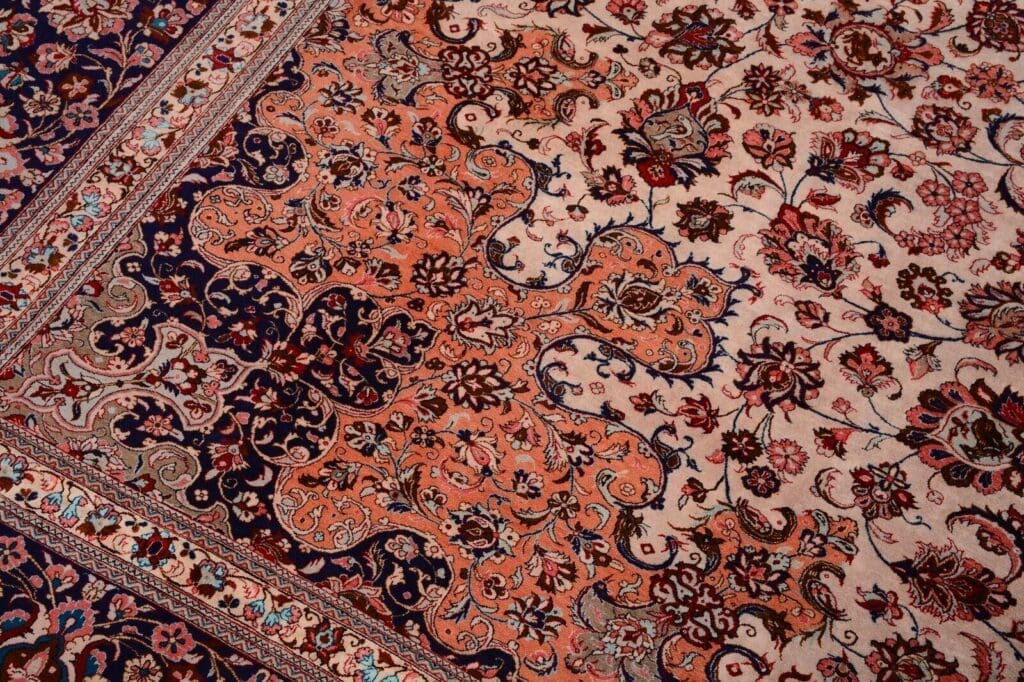 Perserteppich Ghom 396x296 cm Seide handgeknüpft